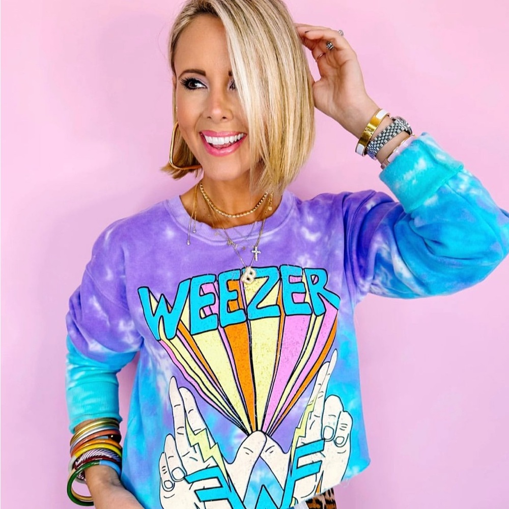 NWT Prince Peter Tie Dye Weezer Band Graphic Sweatshirt